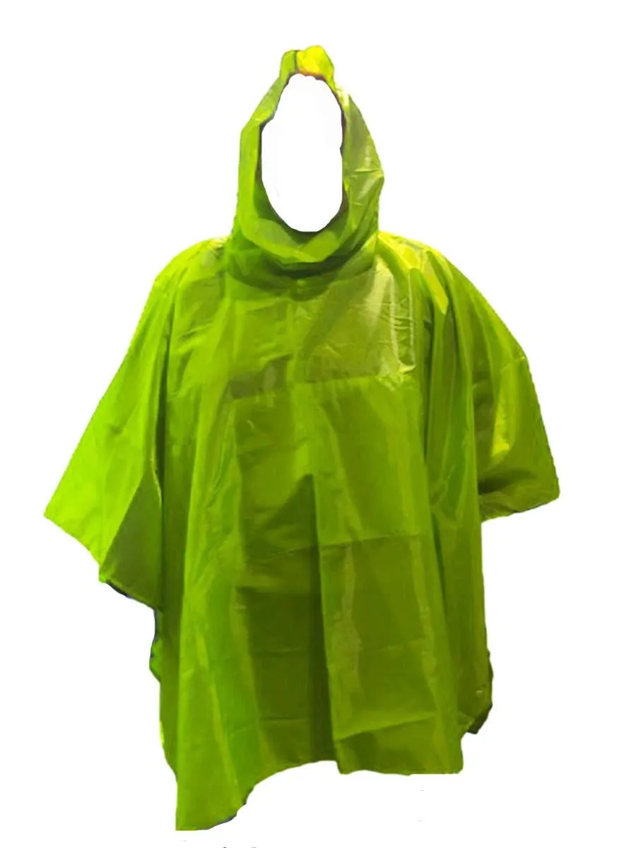 Iridescent Packable Cowl Neck Rain Poncho