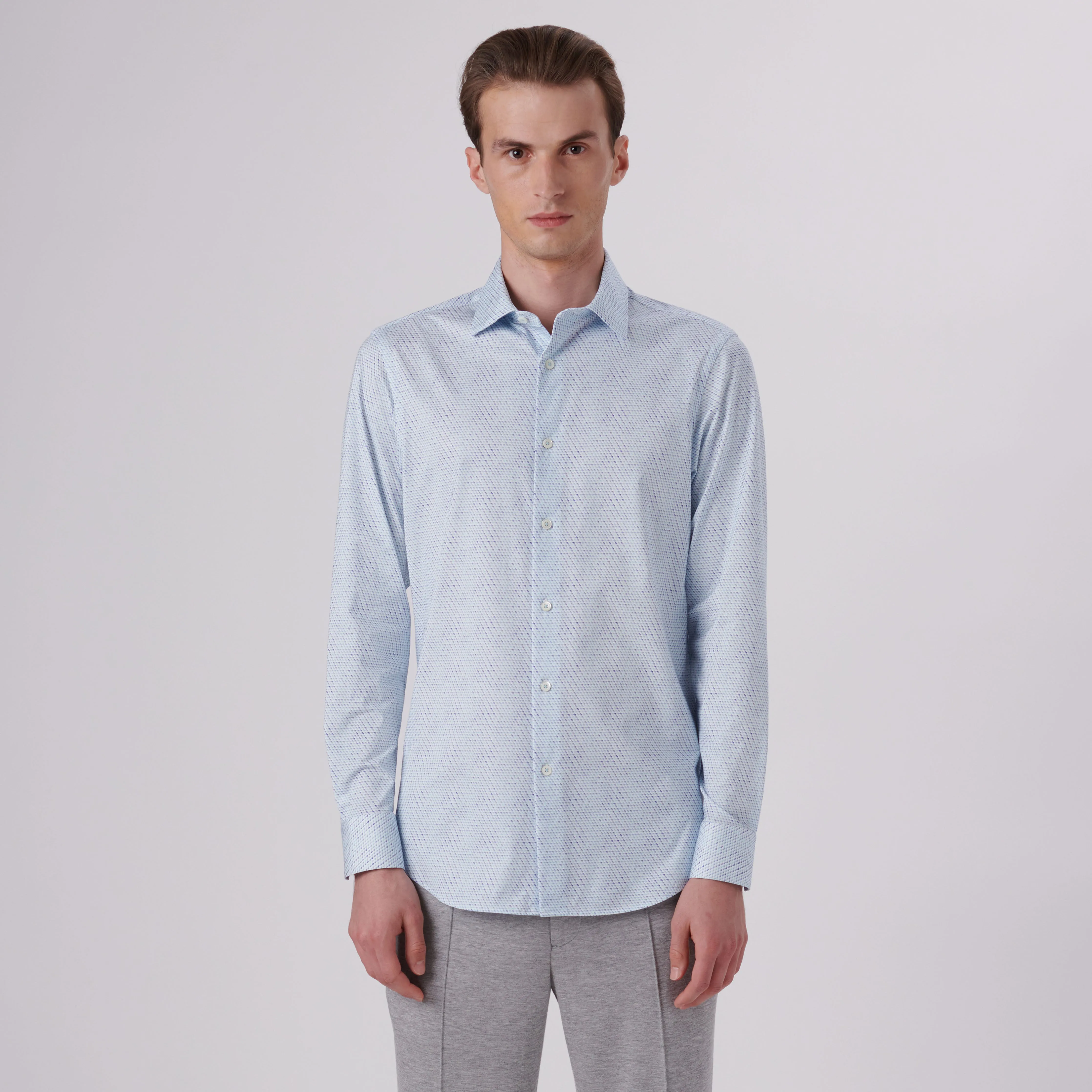 James Honeycomb Print OoohCotton Shirt