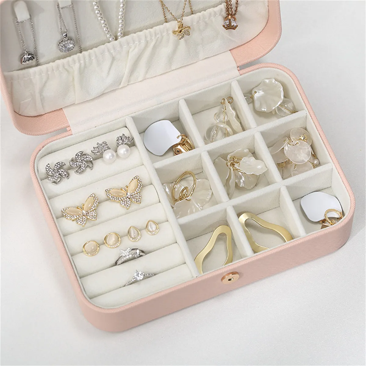 Pink Portable Jewelry Box